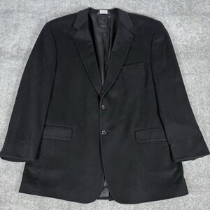 Jos A Bank Suit Jacket Men's 46R Black Cashmere 2‎ Button Blazer